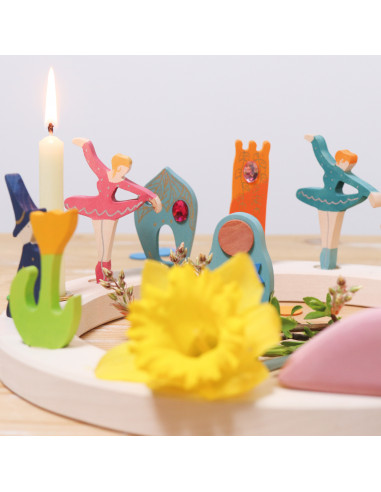 Ballerina steker groen voor verjaardagsring