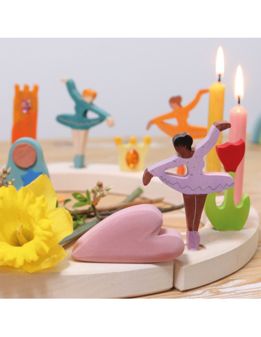 Ballerina steker groen voor verjaardagsring