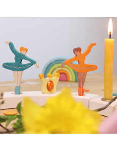 Ballerina steker groen voor verjaardagsring 2