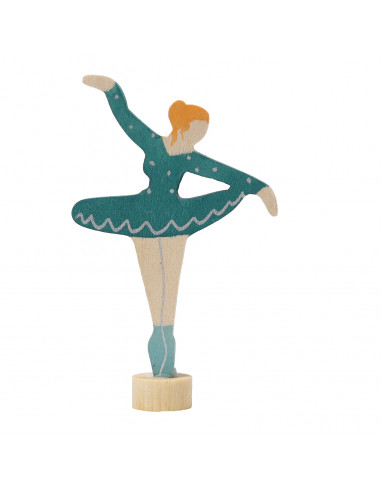 Ballerina steker groen voor verjaardagsring