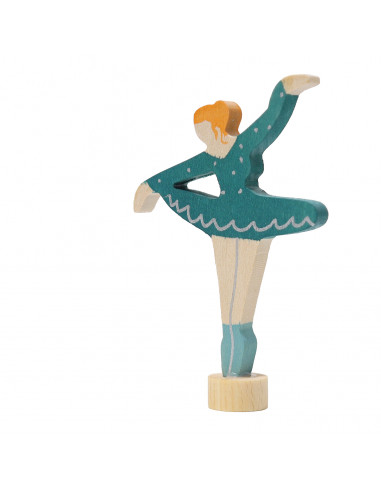 Ballerina steker groen voor verjaardagsring