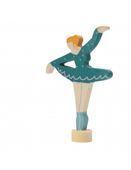 Ballerina steker groen voor verjaardagsring