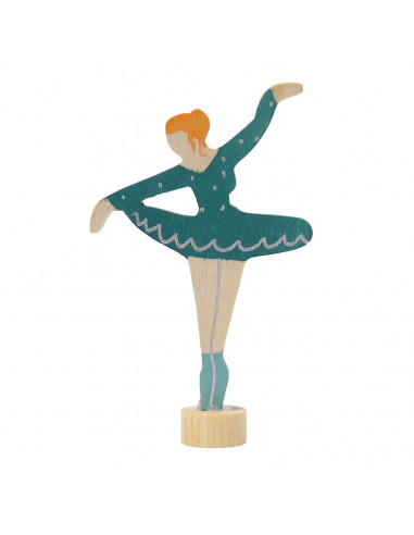 Ballerina steker groen voor verjaardagsring