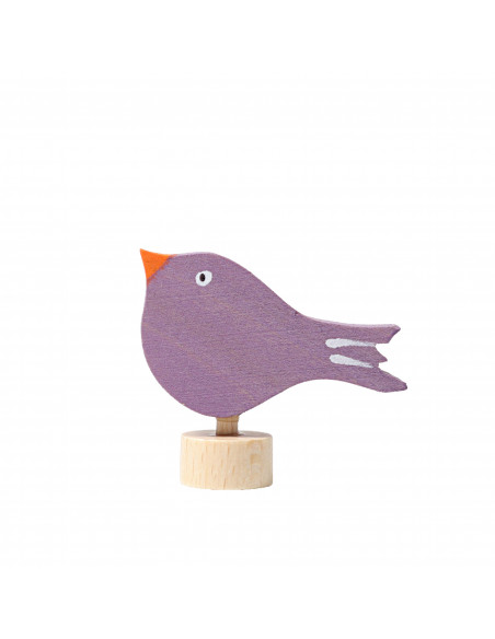Vogel steker paars voor verjaardagsring Vogel steker paars voor verjaardagsring