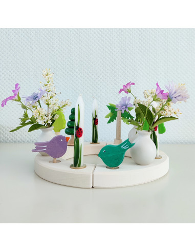 Vogel steker paars voor verjaardagsring