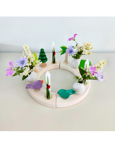 Vogel steker paars voor verjaardagsring