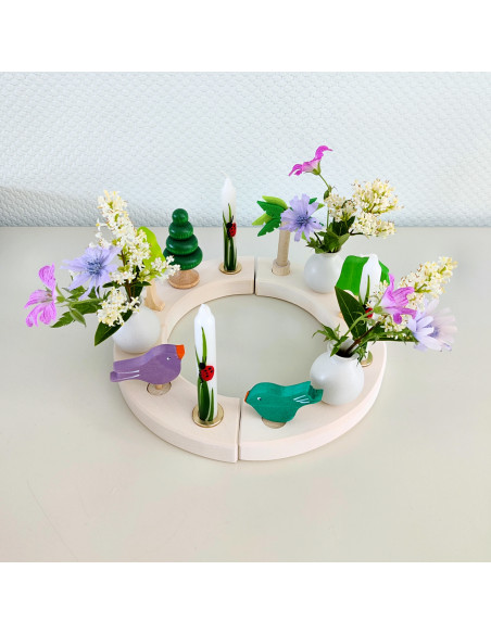 Vogel steker paars voor verjaardagsring Vogel steker paars voor verjaardagsring